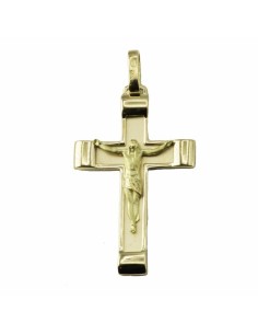 LUVM-100349AB - Cruz de oro con cristo de 21x33 mm + anilla
