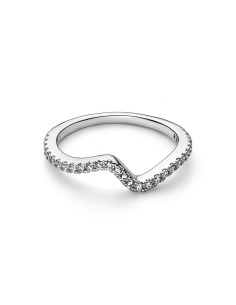 192539C01 - Anillo en plata de ley Ola Brillante  2