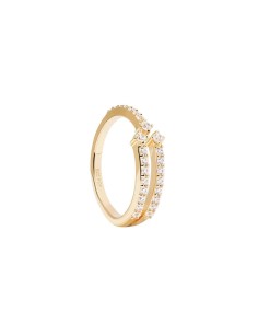 AN01-865 - Anillo SISI de plata con baño de oro 18k
