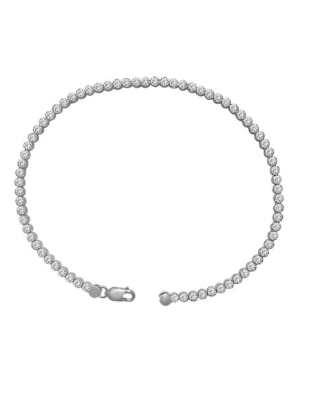 LUV01562 - Pulsera de oro blanco con circonitas
