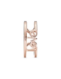 Anillo recubrimiento oro rosa 14k Abierto Love Pandora ME ✅ 2
