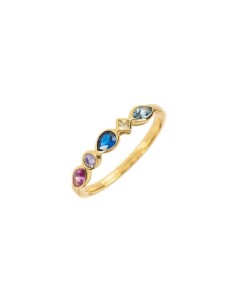 Anillo AGATHA PARIS 5 circonitas con formas ❤️ 2