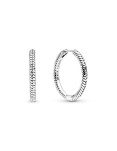 Pendientes de aro de Pandora con estampado cadena serpiente ❤️