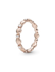 Anillo Pandora Concha Rose circonita cúbica transparente ❤️