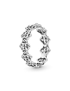 Anillo de plata de ley Pandora con flores ❤️