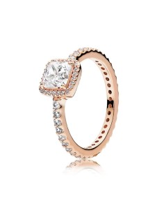 180947CZ-54 - Anillo coleccion ROSE de plata con circonitas Talla 54