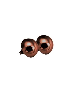 E10130/CAF.14 - Pendientes de acero ip cafe de Lestor . 1/2 bola. Tamaño: 14 mm.