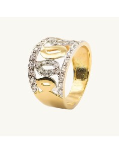 3756 - Anillo de oro bicolor 18k 