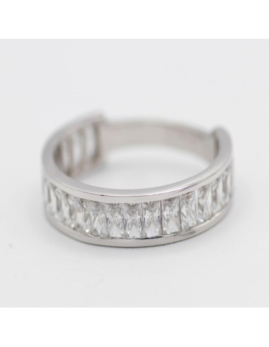 Anillo de oro blanco de 18 k 22 circonitas personalizado ✅