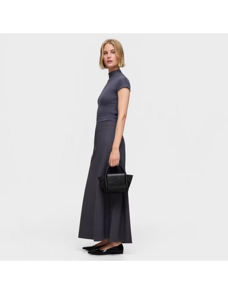 2002205951 - Bolso Capazo Pequeño Negro TOUS Silhouette Soft - Elegancia y Versatilidad