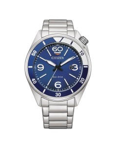 Reloj Citizen Hombre AW1711-87L de acero esfera azul ✅