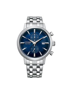 Reloj Crono hombre solar Eco Drive de Citizen esfera azul ❤️