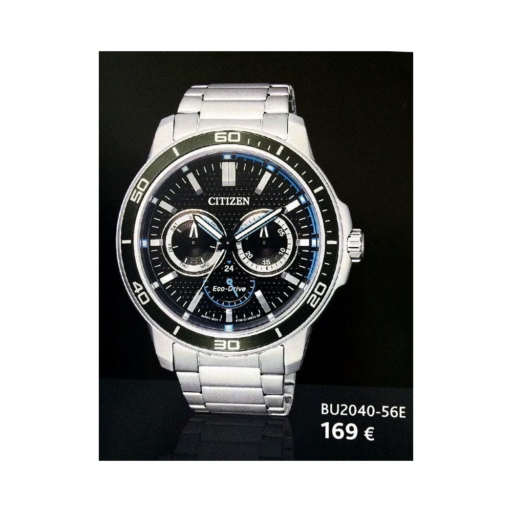 BU2040-56E - Reloj Citizen acero. Coleccion MARINE. Eco Drive. Multifuncion.