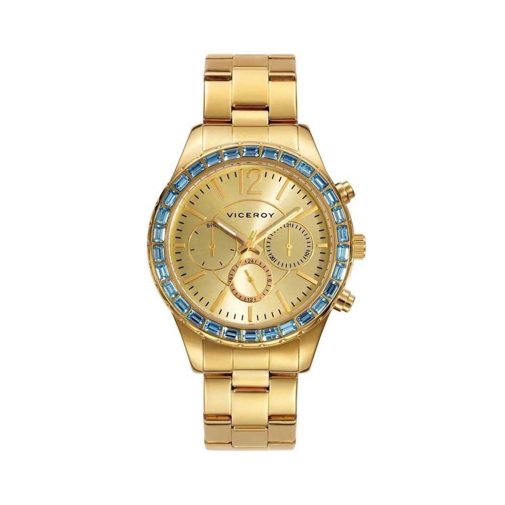 40804-65 - Reloj Viceroy de Mujer.  Brazalete de acero chapado PVD. Esfera redonda de color dorado. 