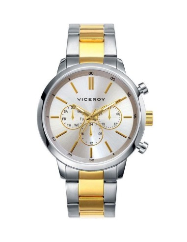 46575-97 - Reloj Viceroy de Hombre. brazalete de acero bicolor PVD. Esfera redonda de color