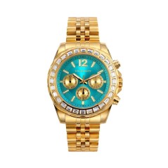 432252-15 - Reloj Viceroy de Mujer.  Brazalete de acero chapado PVD. Esfera redonda de color azul. 