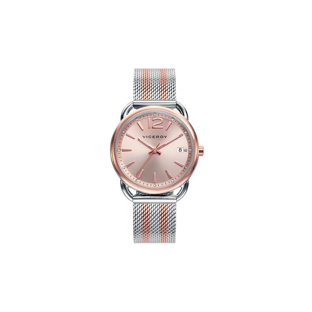 461070-95 - Reloj Viceroy de Mujer brazalete de malla de acero bicolor ip rosa  