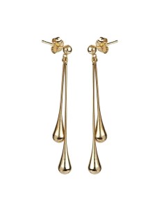 G3532 - Pendientes largos acabado Oro 18kt Pendulos