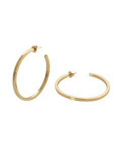 G1767B - Pendientes Aro acabado en Oro 18 Kt cuadrado 50X3mm