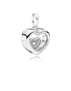 792111CZ - Charm colgante Locket Corazón