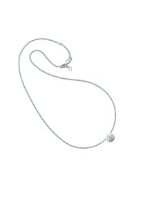 Colgante Diamonfire plata 1 Zirconia 7 mm con cadena plata ❤️ 2