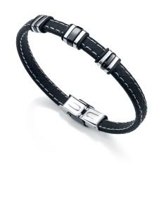 6333P09010 - Pulsera en acero de Viceroy Fashion con ip negro y silicona para hombre. 2
