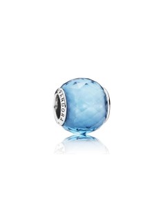 791722NBS - CHARM PLATA CRISTAL AZUL FACETADO