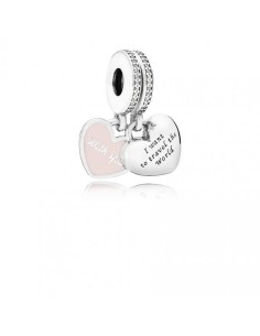 791717CZ - Charm Pandora de plata con circonitas y esmalte. Corazon. 