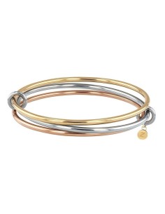 2780153 - Pulsera Tommy Hilfiger de 3 aros de acero rosa y amarillo