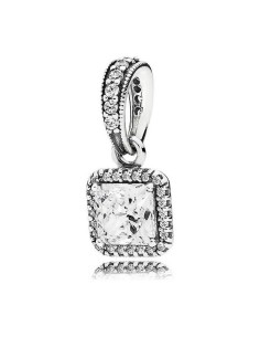 390378CZ - Colgante de palta cuadrado con circonitas.