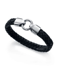6249P01010 - Pulsera Viceroy Fashion de acero y piel para hombre. 6249P01010