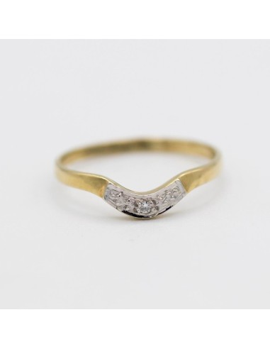 Z-29337 - Anillo oro bicolor con 5 circonitas