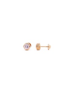 4D03 - Pendientes de oro amarillo de 18 k Hexagonales