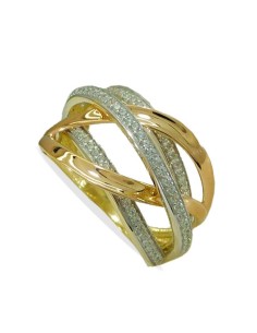 RR-4040 - Anillo de oro de 18 k tricolor con ciconitas