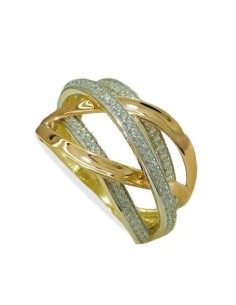 RR-4040 - Anillo de oro de 18 k tricolor con ciconitas 2