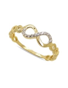 RR-4724 - Anillo de oro 18k en forma de infinito con circonitas 2
