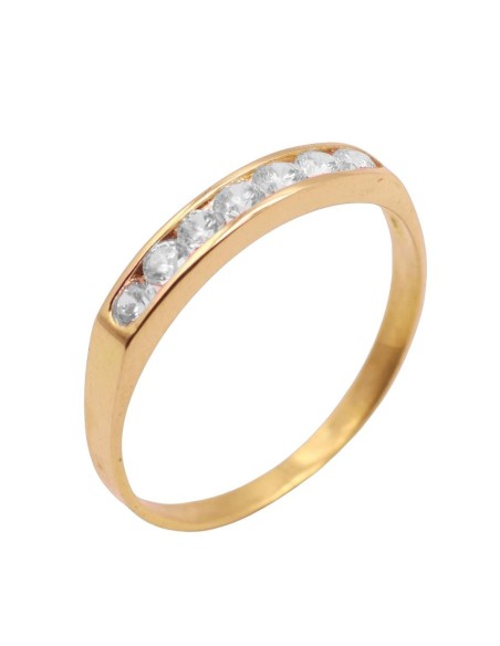 VI-00766 - Anillo oro 18k con 7 circonitas