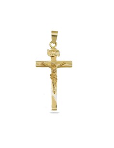 Colgante Cristo de oro amarillo de 18k Medidas 30x17x2,5 mm✅
