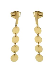 RR-5058 - Pendientes de oro 18k con barra y circulos 2