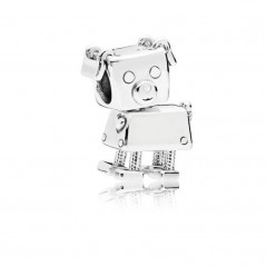 797551EN12 - Charm Pandora en plata con esmalte blanco Bobby Bot