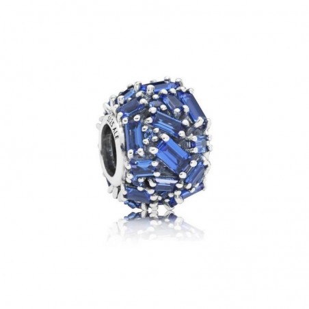 Charm Pandora de plata Brillo Delicado Azul con cristales azules
