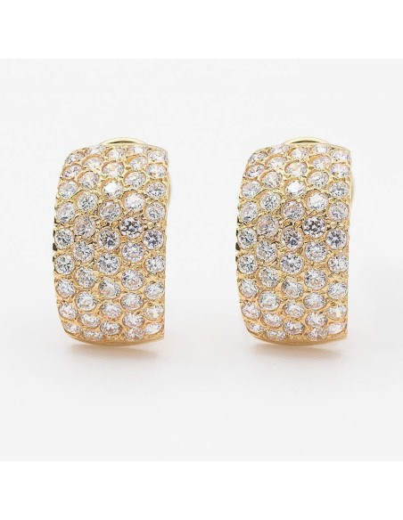 136676 - Pendientes de oro amarillo de 18k con circonitas
