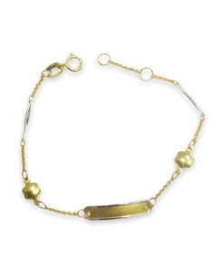 LUV01125 - Pulsera de bebé para grabar con motivos de flor