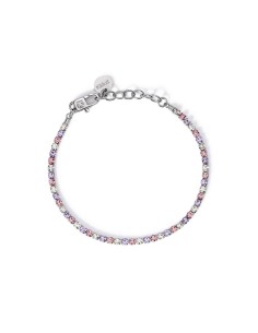 831018 - Pulsera Kidult Style 11 en acero con cristales blancos y rosa – modelo 831018