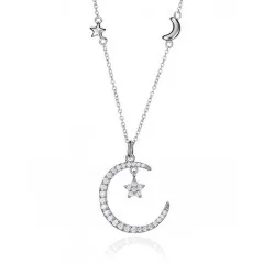 Collar Viceroy Jewels de plata de ley en forma de luna con circonitas