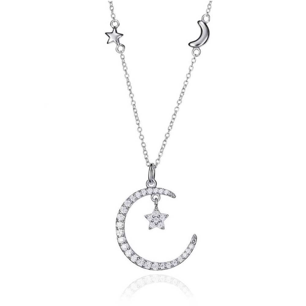 Collar Viceroy Jewels de plata de ley en forma de luna con circonitas