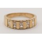 136680 - Anillo de oro amarillo con 5 circonitas talla baguette