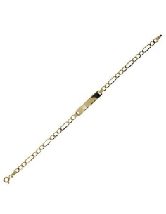 Pulsera comunión niña de  oro de 18 ktes para grabación ✅