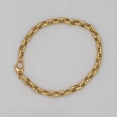 PULSF458-1202/A - Pulsera de eslabones rolo de oro de 18 kilates