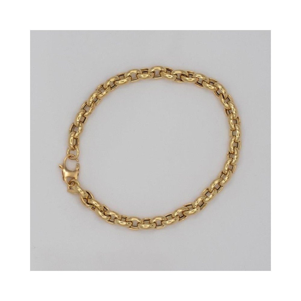 PULSF458-1202/A - Pulsera de eslabones rolo de oro de 18 kilates